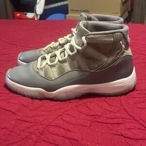 Gray and White High-Top Sneakers